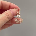 Raw Green Amethyst and Crystal Earrings dangle