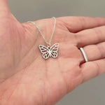 Butterfly Necklace  Silver, Gold