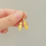 Flip Flop Earrings, gold cute boho beachy Summer Earrings ocean jewelry for women, unique fun whimsical novelty gift for women surfers