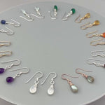 Dainty Labradorite earrings Sterling Silver, 14k Gold fill, and Rose Gold Fill