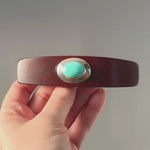 Bloodwood Turquoise Silver Gemstone barrette XL Southwestern Hair Clip