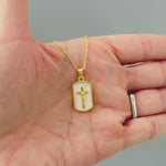 Crucifix Necklace Gold Dainty Catholic jewelry Jesus Christian cross faith necklace religious confirmation baptism Easter Gift for her woman