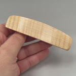 Large Curly Maple wooden barrette, wood hair clip, light wood barrette
