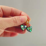 Abalone Heart Earrings Huggie Hoops Gold, Silver, Rose Gold