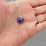 Blue Moonstone Necklace Sterling Silver, Gold