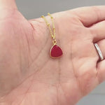 Ruby Necklace gemstone Solitaire Necklace