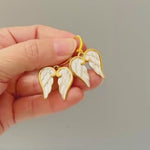 Angel Wing Earrings Gold Huggie Hoop Earrings Dangle religious Catholic sympathy memorial Christian faith jewelry baptism Earrings for women