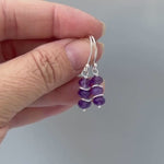 Dainty Amethyst Earrings dangle