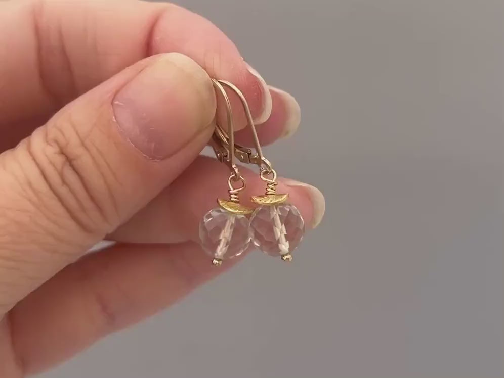 Modern Green Amethyst Earrings