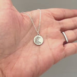 Dainty Fern Necklace Sterling Silver handmade boho leaf nature jewelry unique gift for gardeners sister, daughter, mom, granddaughter