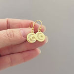 Crystal Crescent Moon Celestial Earrings dangle