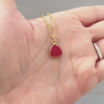 Ruby Necklace Gold