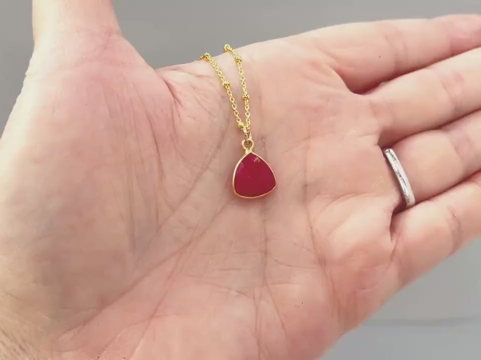 Ruby Necklace Gold