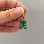 Leightweight Malachite earrings dangle Sterling Silver