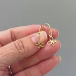 Tiny Butterfly Earrings Dangle Gold, Silver, Rose Gold fun animal Jewelry gifts for daughter, granddaughter, sister, gardener nature lover