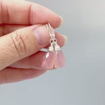 Blue Chalcedony earrings dangle Sterling Silver, 14k Gold fill Rose Gold dangly tear drop handmade light blue gemstone jewelry gift for mom