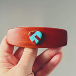 Pink Ivory Sterling Silver Opal and Turquoise Gemstone barrette, luxury hair clip Medium