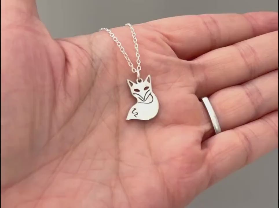 Fox Necklace Silver