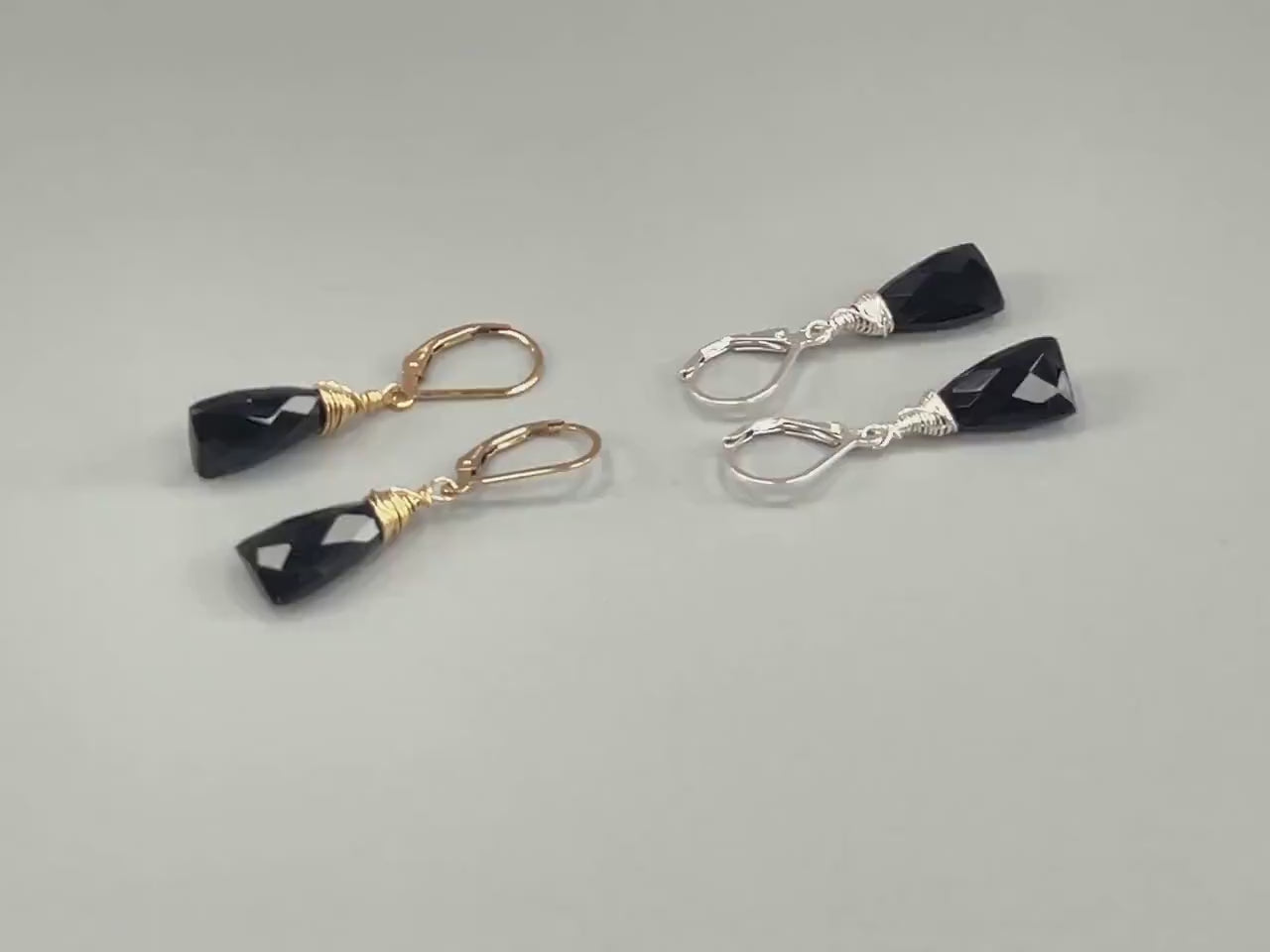 Black Onyx Earrings Dangle