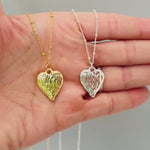 Hammered Silver Heart Necklace 14k gold heart pendant for women romantic handmade jewelry gift for mom, grandma, wife, sister bff girlfriend