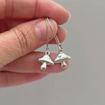Boho Mushroom Earrings dangle gold