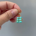 Turquoise Earrings dangle gold boho sterling silver dangly blue gemstone lightweight everyday 14k jewelry for women December Birthstone