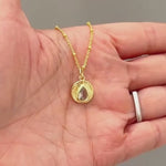 Gold Sunburst Crystal Necklace