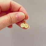 Dainty Polaris North Star Earrings dangle gold, silver, rose gold