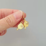Pickleball Earrings Gold Leverbacks, Pickleball Jewelry, Pickleball Gift for Her, Sports Earrings, cute sporty Pickleball accessories