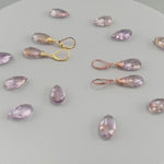 Ametrine Earrings Solid 14k Gold, Rose Gold