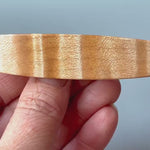 Medium Curly Maple Wooden Barrette, Fine Hair barrette