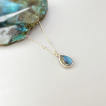 Load image into Gallery viewer, Labradorite necklace for women in sterling silver