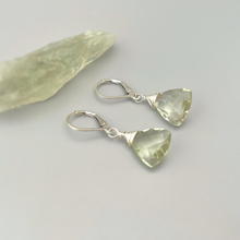 Load image into Gallery viewer, a pair of earrings sitting next to a rock