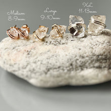 Load image into Gallery viewer, Herkimer Diamond Earrings, dainty Herkimer Diamond Stud earrings, Herkimer post earrings