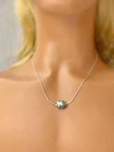 Load image into Gallery viewer, Labradorite Cloud Necklace floating gemstone Solitaire Necklace