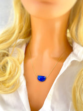 Load image into Gallery viewer, Lapis Necklace Gemstone Solitaire Necklace