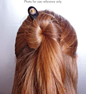 walnut wood hair pin, wooden hairpin,  shawl pin