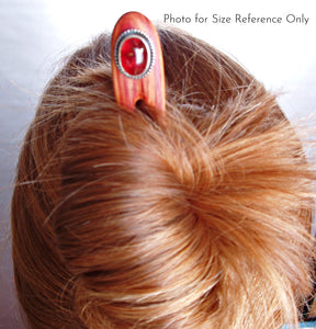 Turquoise Hair pin, ebony wood hair pin, Bear Paw turquoise shawl pin,