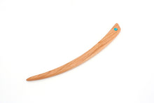 Load image into Gallery viewer, Cherry and Turquoise gemstone wood hair sticks, wooden hair sticks
