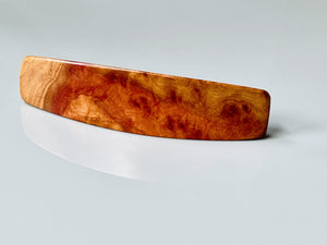 Thick Hair Barrette for Women XL Mallee Burl Red wood barrette for long hair wooden barrette