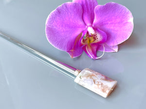 Cherry Blossom Agate hair stick, Japanese Kanzashi hair stick