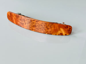 Thick Hair Barrette for Women XL Mallee Burl Red wood barrette for long hair wooden barrette