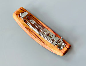 Medium Tulipwood wood barrette, rosewood wood hair clip, wooden barrette, wooden hair clip, fine hair barrette
