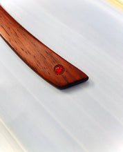 Load image into Gallery viewer, Cocobolo Rosewood Baltic Amber wood hair stick, gemstone hair stick, shawl pin, sweater pin