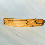 Large Spalted Maple barrette, light wood hair clip, wooden barrette,