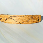Large Spalted Maple barrette, light wood hair clip, wooden barrette,