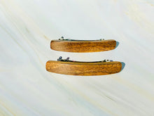 Load image into Gallery viewer, Small Bocote wooden barrettes, wood hair clips - small wood barrette