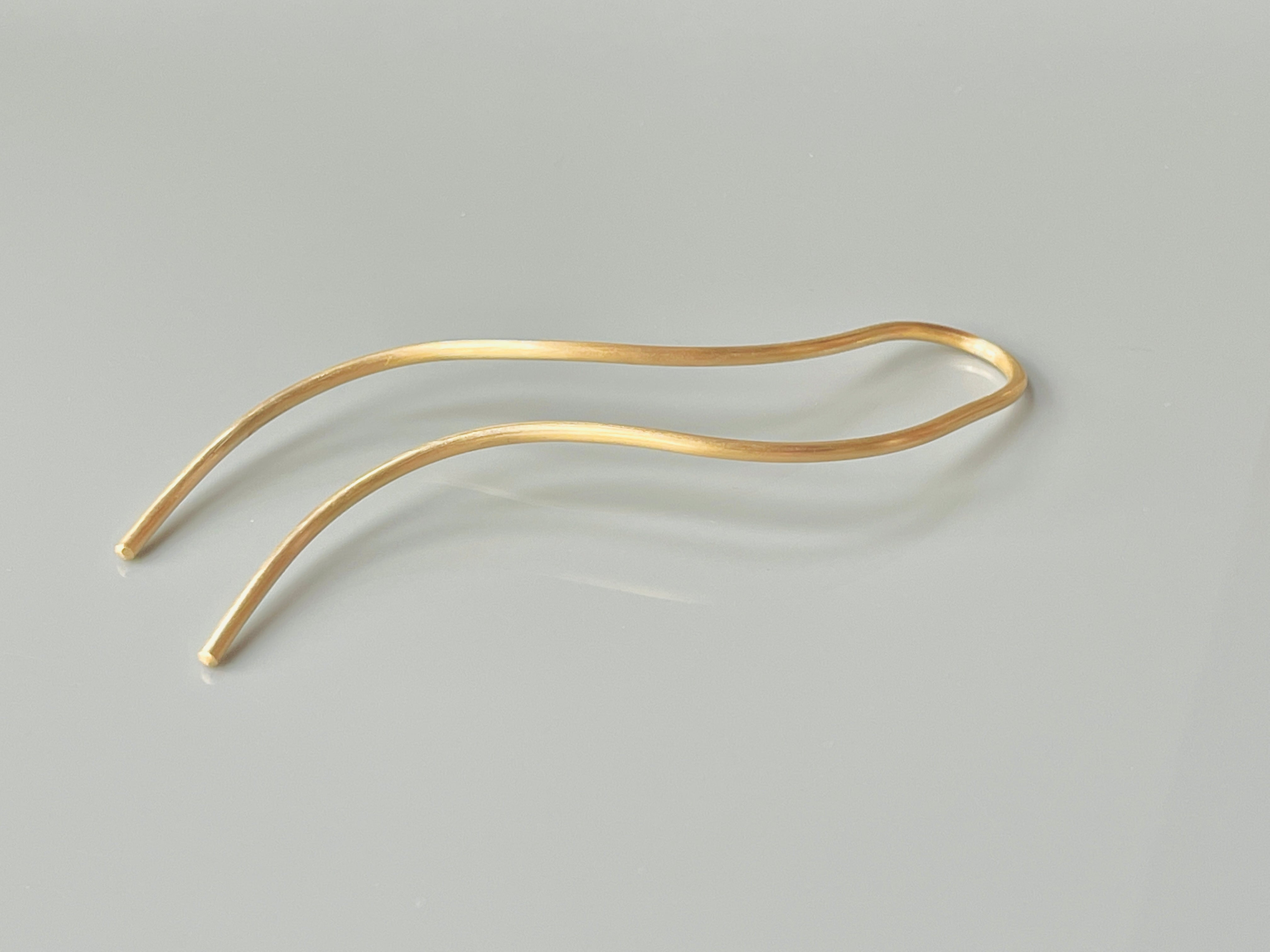 Waves Silver Hair Pin, Gold hair pin, Minimalist, modern metal hair pins