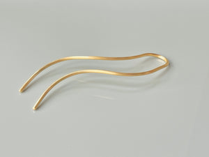 Waves Silver Hair Pin, Gold hair pin, Minimalist, modern metal hair pins