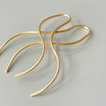 Waves Silver Hair Pin, Gold hair pin, Minimalist, modern metal hair pins